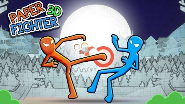 Paper Fighter 3D: Retro Arcade Fighting Game