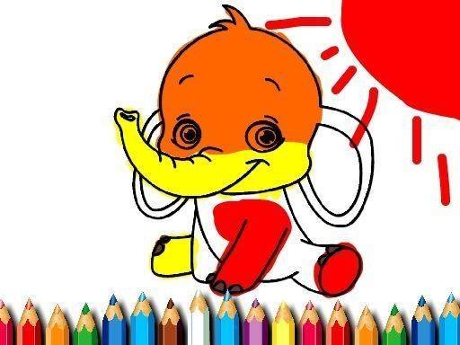 Elephant Coloring Book Online Game