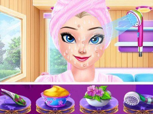Ice Princess Holiday Spa Relax - Facial Spa Game