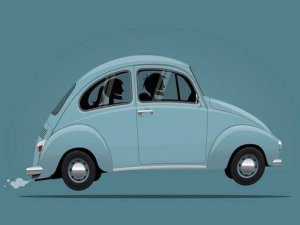 Vintage Auto Coloring Art