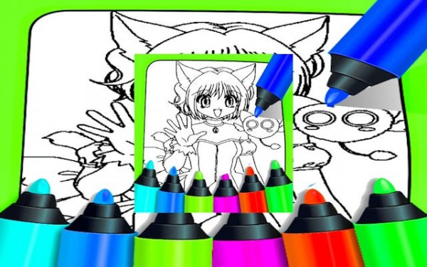 Anime Coloring Pages For Kids - Free Online Coloring Game