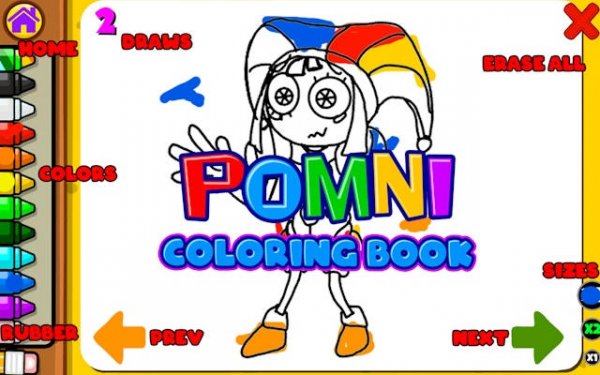Pomni Coloring Book: Digital Circus Fun Online Game