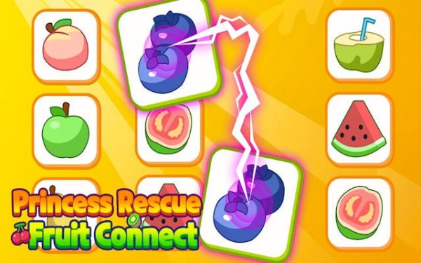 Princess Rescue Fruit Connect - Match Puzzle Online Game