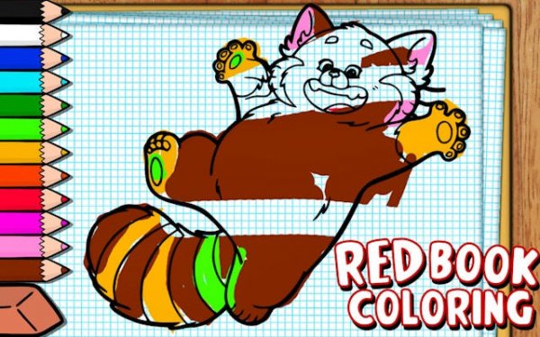 Red Coloring Book: Cartoon Art & Draw Game Online